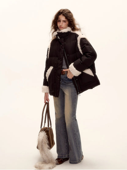 Sherpa Panel Down Jacket