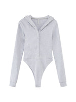 Adjustable V-neck Hoodie Tee