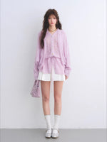 Mohair Knit Cardigan Vest Set