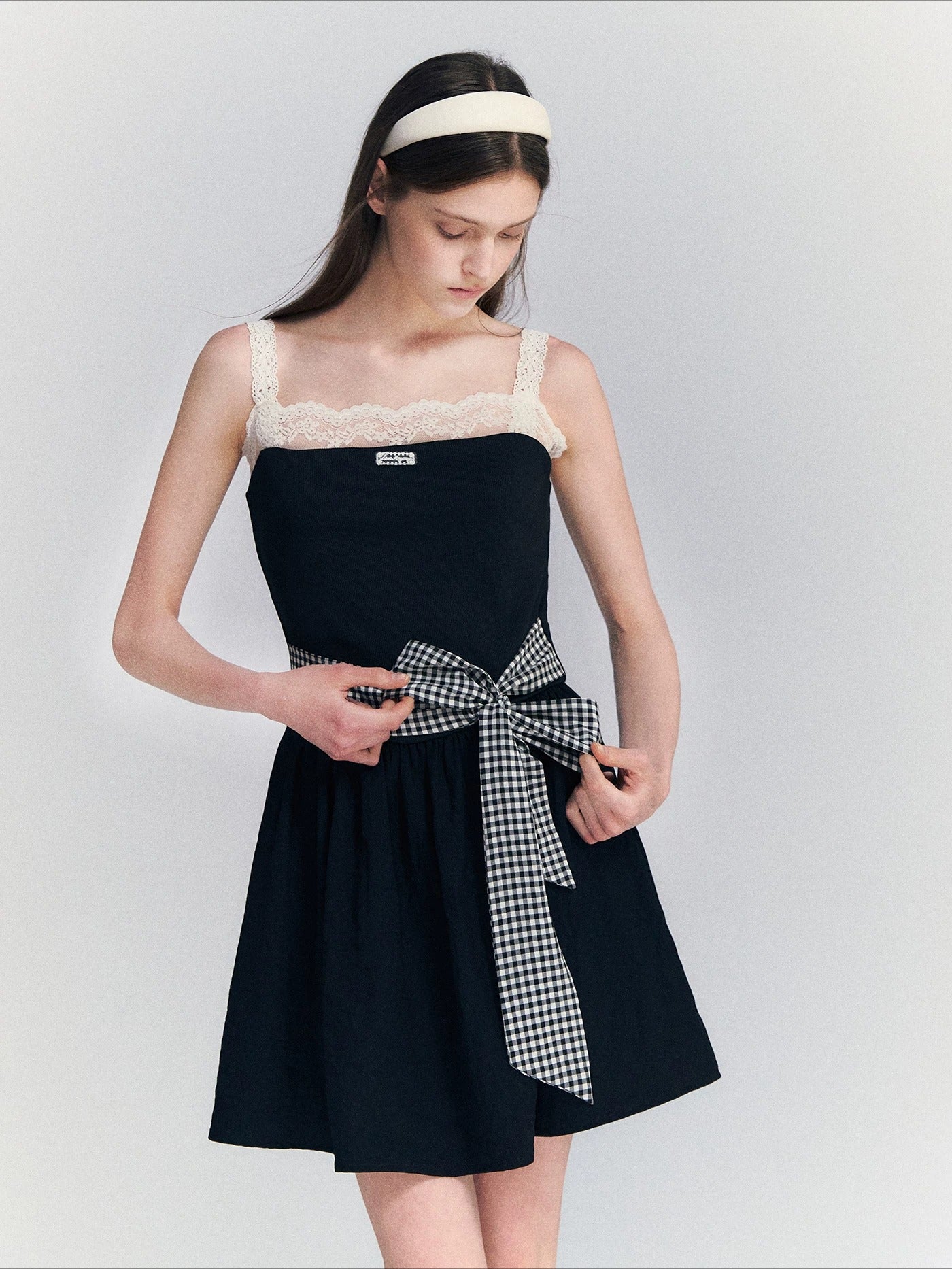 Lace Bow Slip Dress