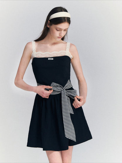 Lace Bow Slip Dress