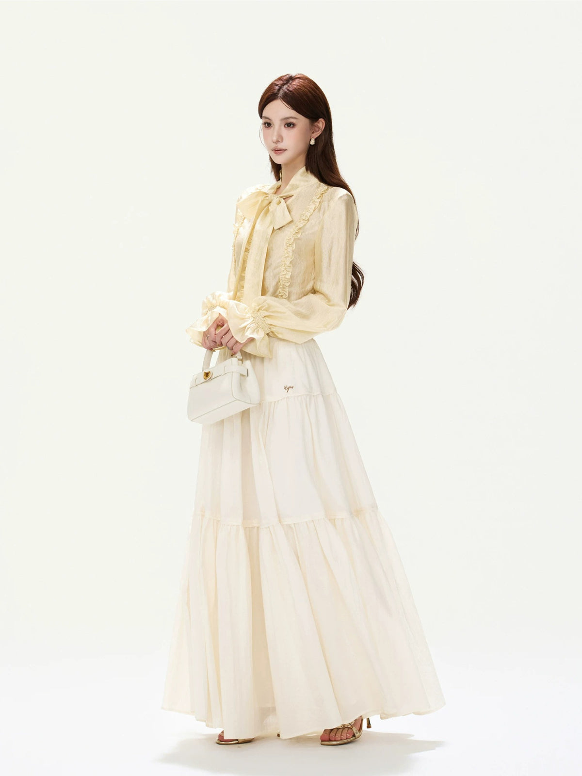 Layered Ruffle Maxi Skirt