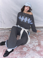 Off Shoulder Knit Two Piece Set