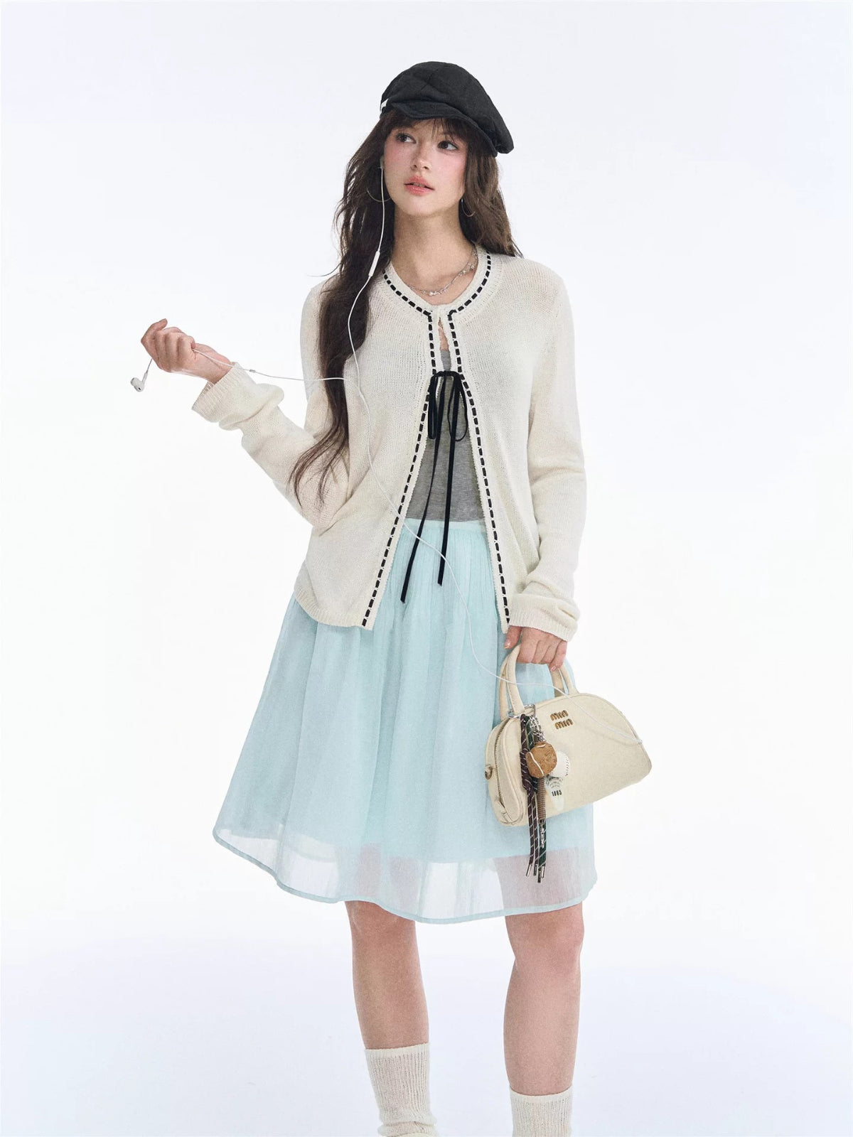 Ballet Tencel Pleated A-Line Skirt