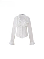 Layered Ruffle Puff Sleeve Shirt
