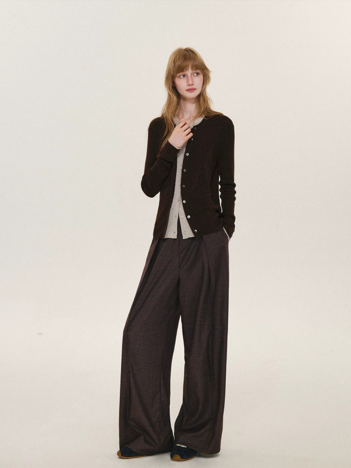Detachable Overlay Wide Leg Pants