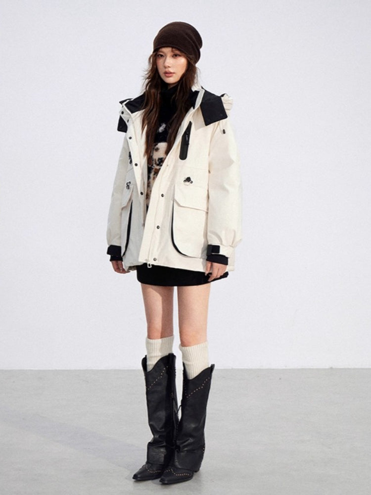 Windproof Hooded Down Jacket