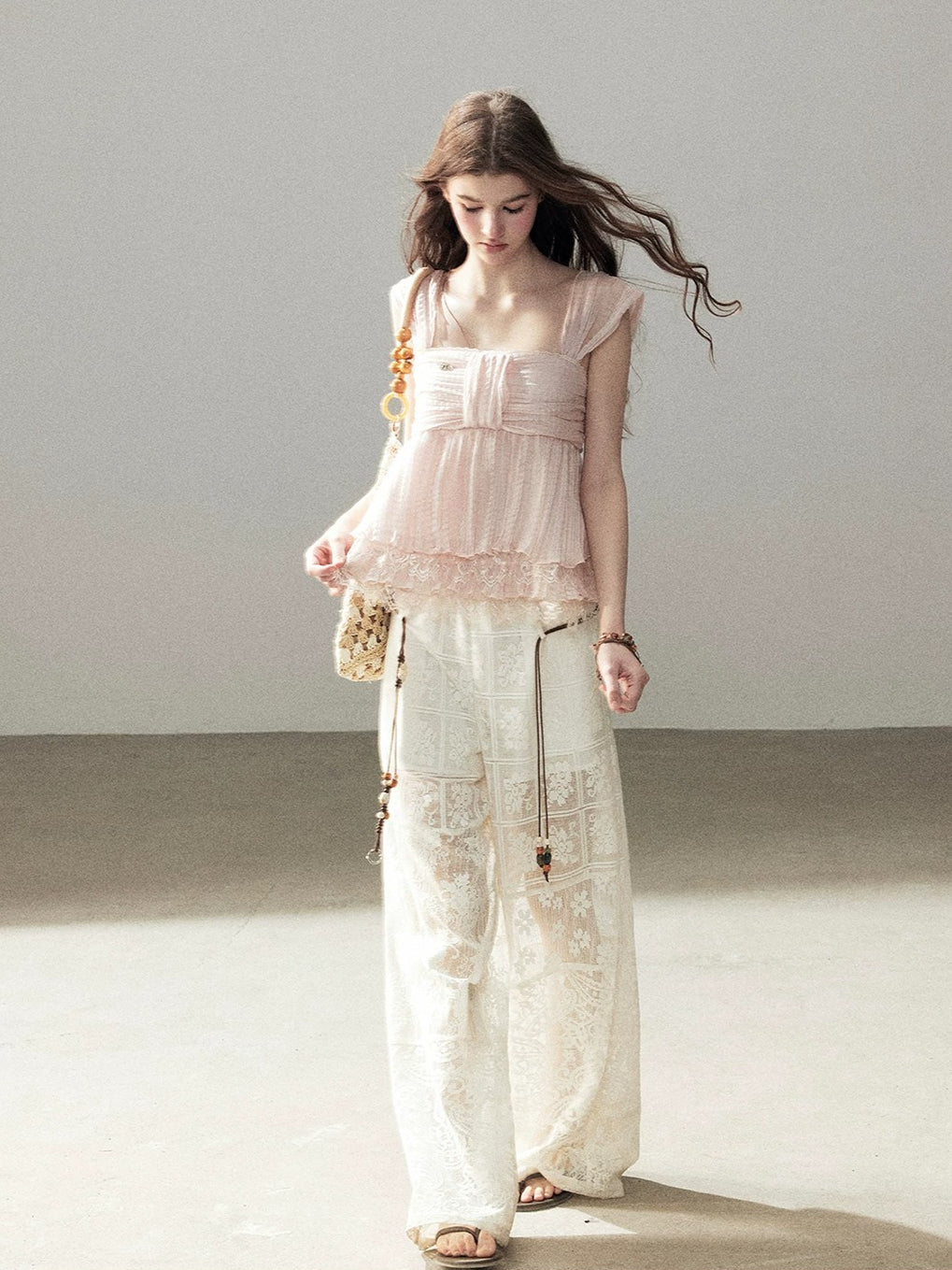 Square Neck Lace Top