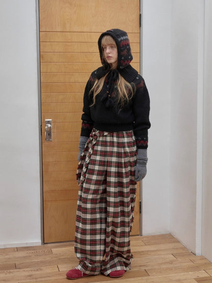 Fair Isle Pony Jacquard Chunky Knit Sweater