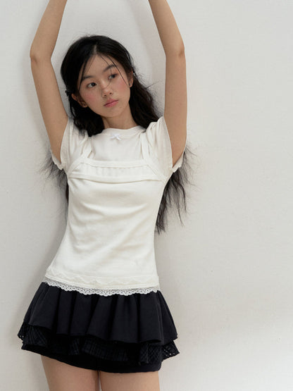 Black and White 3D A-Line Skirt