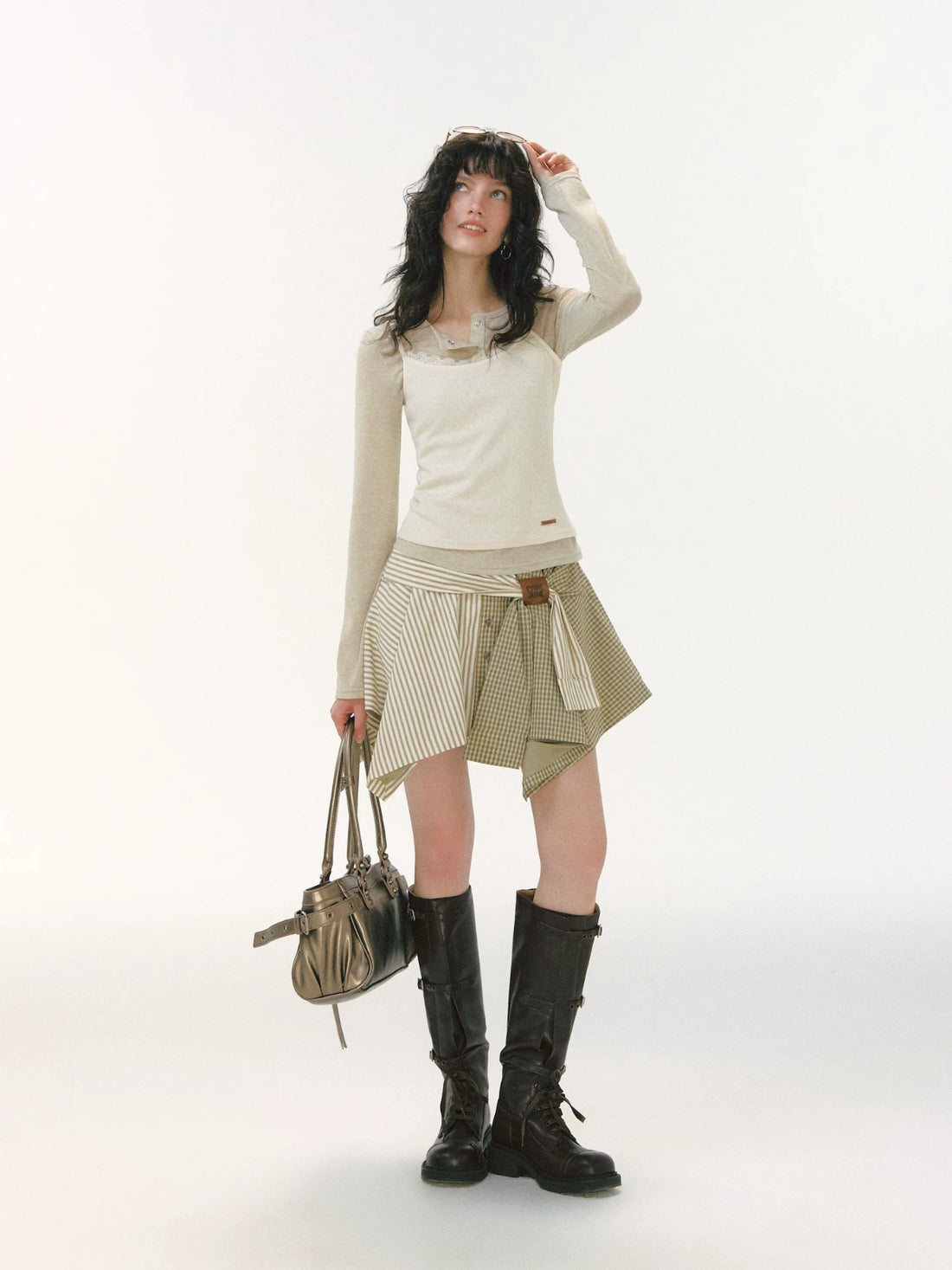 Henley Layered Sleeve Tee