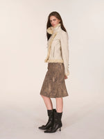 Asymmetric Fur-Trimmed Faux Leather Jacket