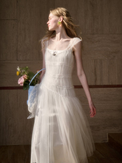 100% Soft Fluffy Tulle Long Dress