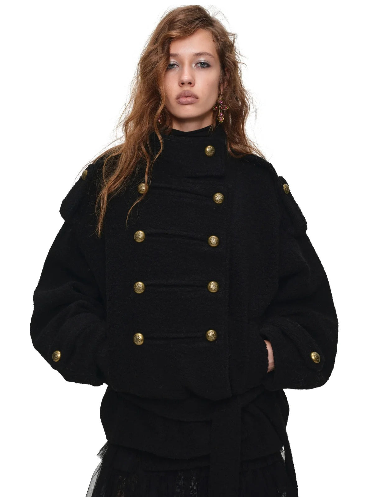 Napoleon Double Breasted Tweed Coat