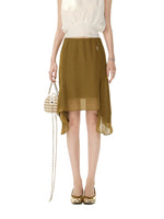 Chiffon A-Line Midi Skirt