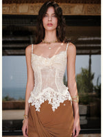 Sheer Lace V-Neck Cami Top