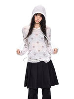 Polka Dot Mohair Hoodies