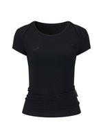 Embroidered Letter Short-Sleeve T-shirt