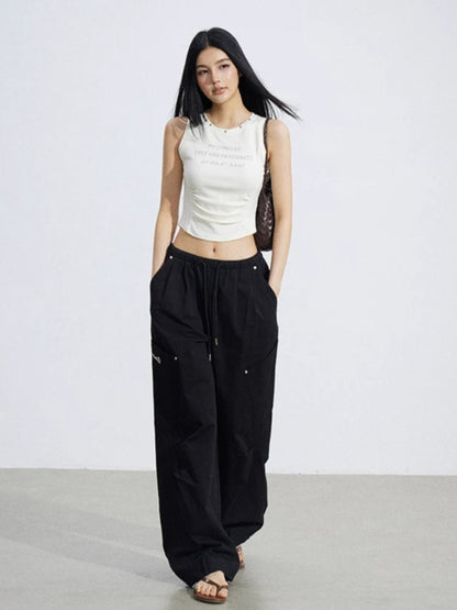 Pleated Utility Pants