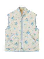 Floral Sherpa Fleece Vest
