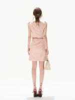 V-Neck Tailored Mini Dress