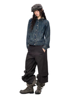 Vintage Washed Hooded Denim Jacket
