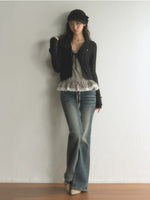 Stud Flare Jeans