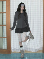 Layered Ruffle High-Waisted Mini Skirt