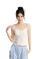 Lace Splice Slim Top