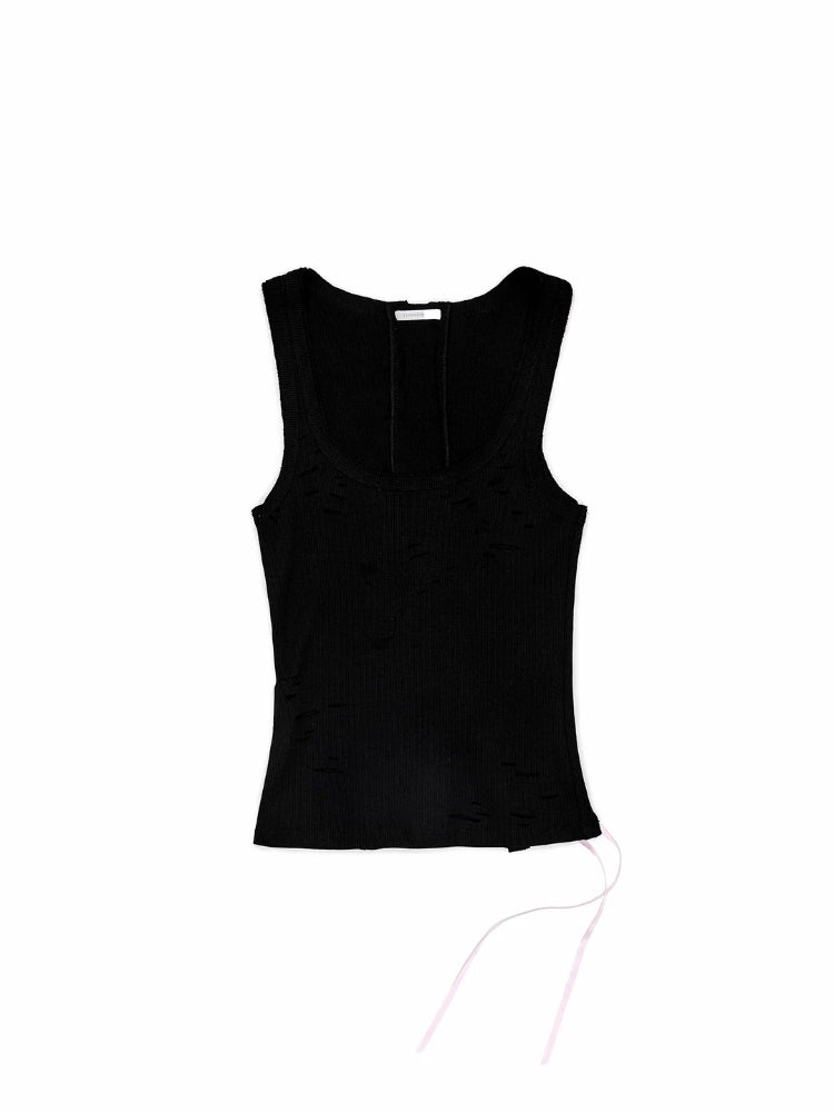 Cutout U-Neck Tank Top
