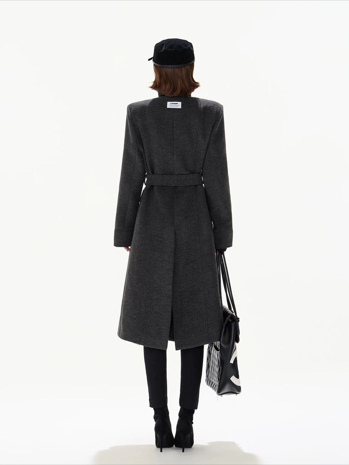 Gray Double Breasted Wool Coat