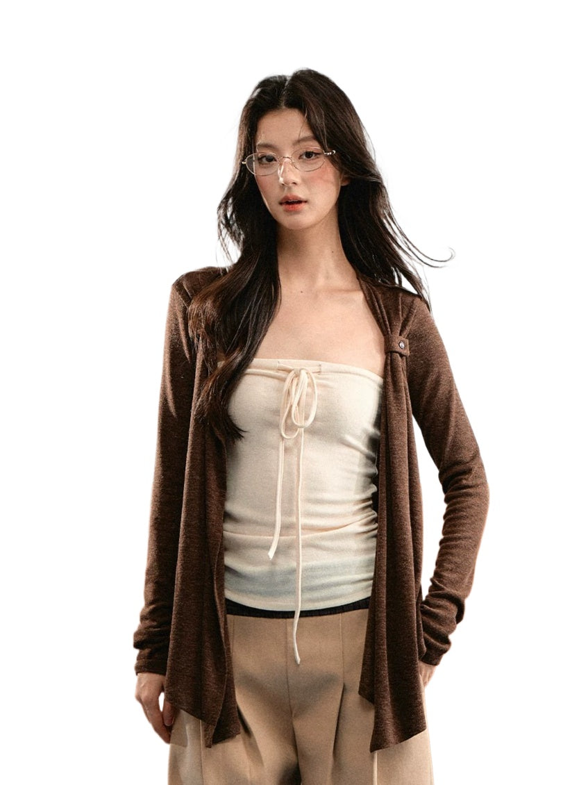 Tie Bust Cardigan Set