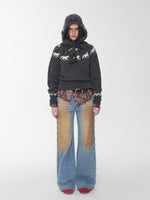 Fair Isle Pony Jacquard Chunky Knit Sweater