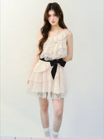 Lace Ruffle Layered Dress