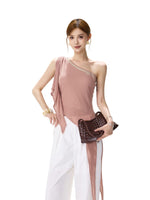 Rose One-Shoulder Top
