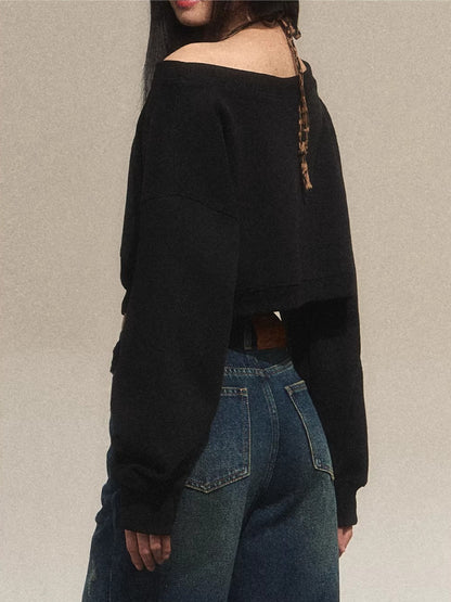 Leopard Strap Asymmetrical Two-Piece Top