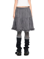 Plaid Bubble Chiffon Skirt