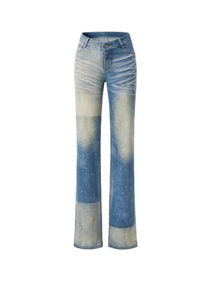 Equestrian Colorblock Straight Jeans
