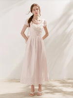 Lace V-Neck Midii Dress