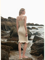 Bow Knit Cutout Mini Dress