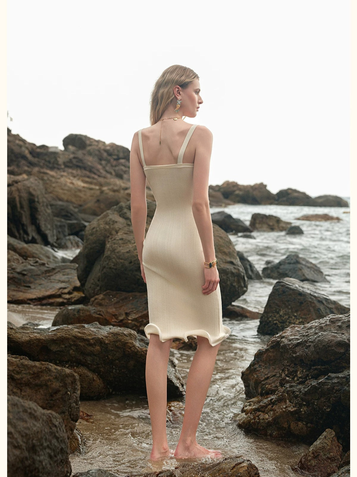 Bow Knit Cutout Mini Dress