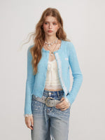 Lace Patchwork Distressed Sweater