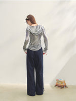 Hollow Embroidery Tie-up Casual Pants