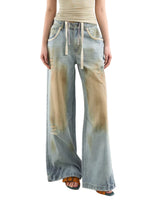 Washed Distressed Denim Pants