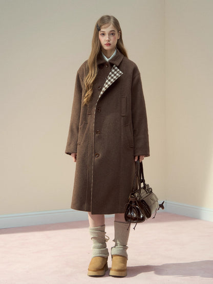 Pink &amp; Brown &quot;Berlin Avenue&quot; Plaid Coat