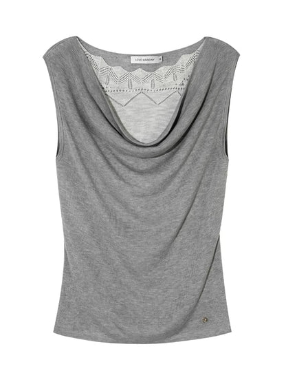 Lace Patch Knit Tank