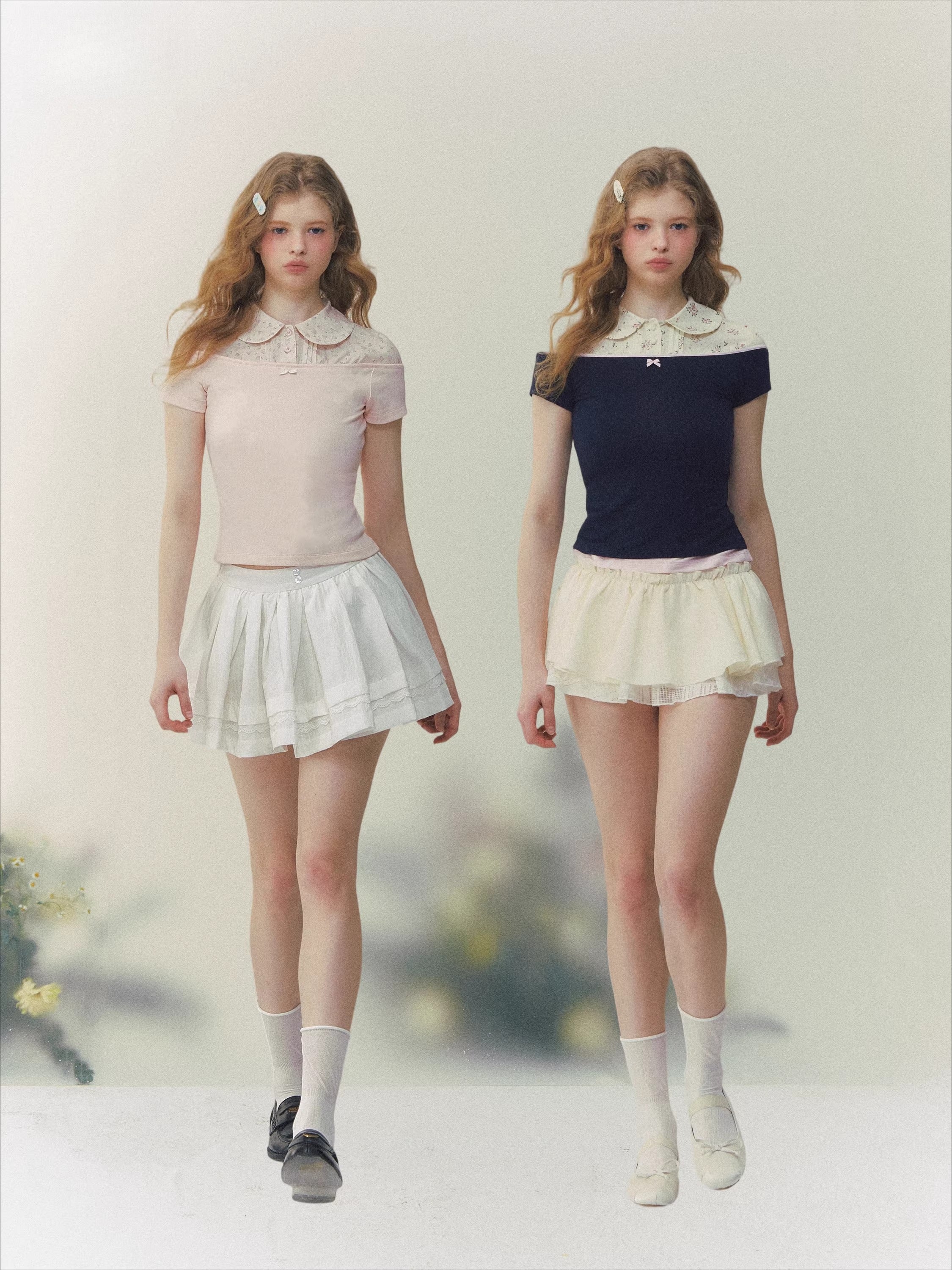 Layered Doll Collar Shirt