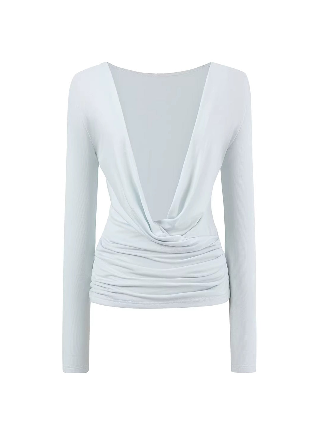 Striped Draped Neck 2-piece Set