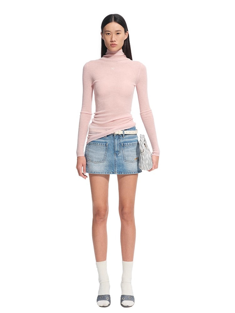 Megan Wool Turtleneck Blouse