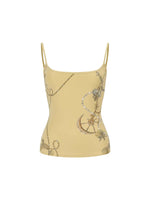 Rhinestone Print Camisole Top